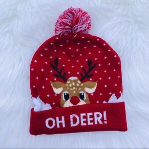 Brand New Christmas Beanie One Size Unisex‎ Oh Deer